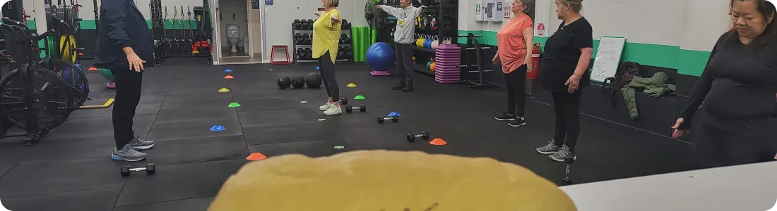 Older adults exercising with guidance from an Activ Therapy clinician